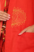 Embroidered short jacket in cotton with 3/4 sleeves